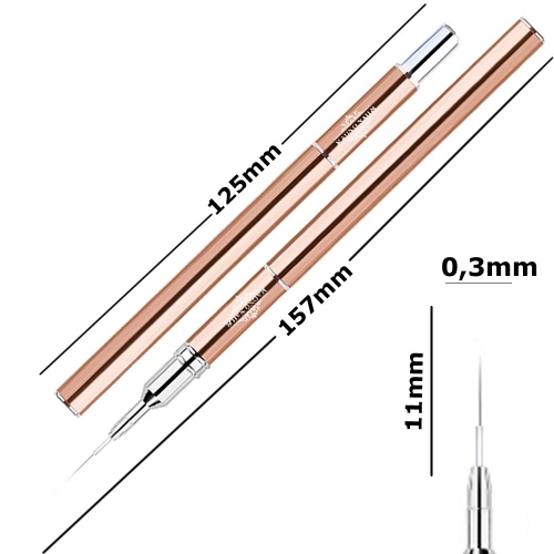 Designer Nail Art Pinsel - Ultra Fine Liner 11mm  Nageldesign Nägel Nail